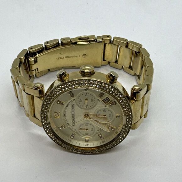 Michael Kors Parker MK5354 Women\'s Gold Stainless Steel Analog Dial Watch JNA245 main image 8
